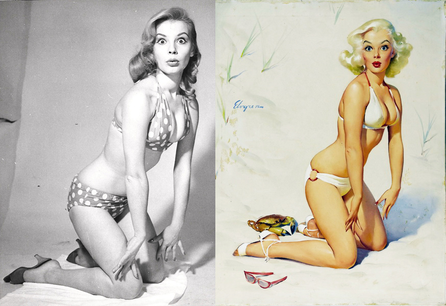 Ретро изображения с голыми свободными дамами