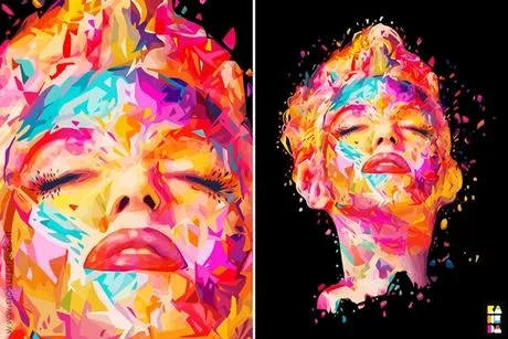 Pop Art | Αφηρημένα χρώματα συνθέτουν υπέροχα πορτραίτα διασήμων (gallery)