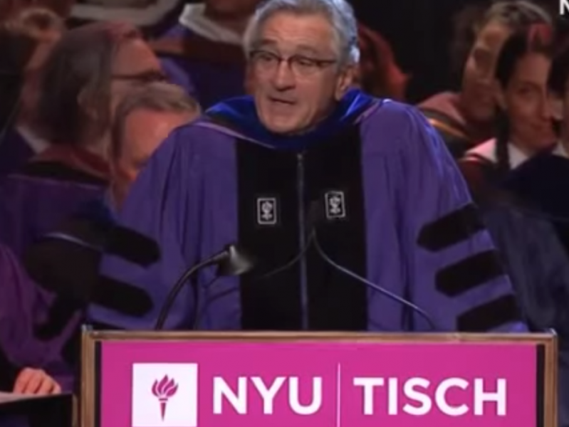 Η επική ομιλία του Robert De Niro στους απόφοιτους του Tisch!