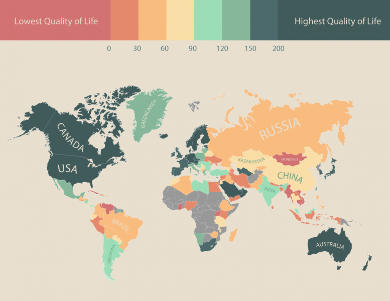 Ποια είναι η ποιότητα ζωής στις χώρες του κόσμου;