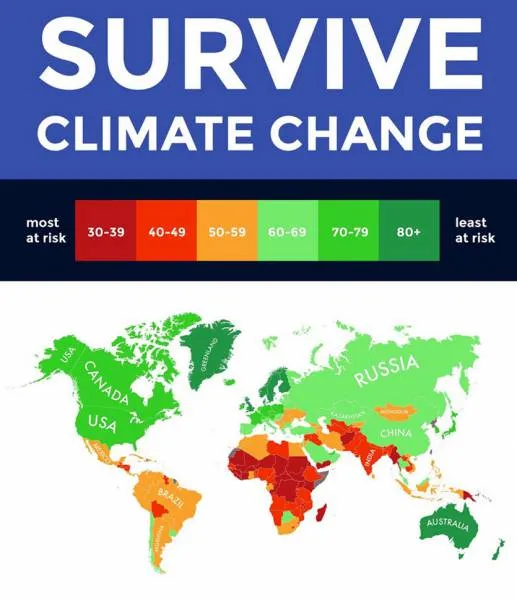 Δείτε ποιες χώρες θα επιβιώσουν από την κλιματική αλλαγή!