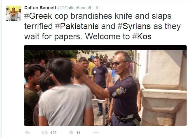 Κως: Αστυνομικός χαστούκισε μετανάστη κρατώντας μαχαίρι