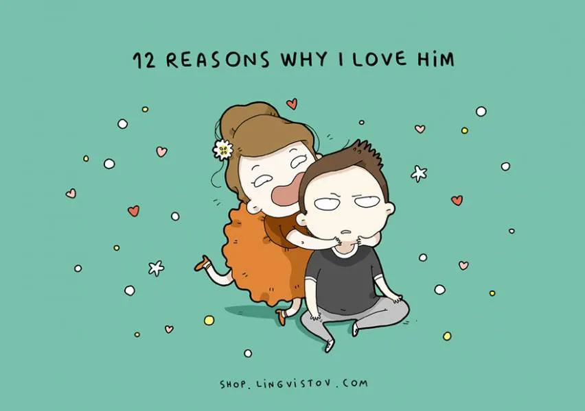 12 λόγοι που μια γυναίκα αγαπάει έναν άντρα! (σκίτσα)