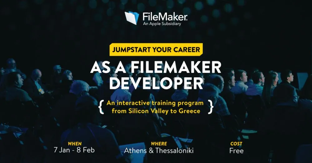 Ξεκίνα την καριέρα σου ως FileMaker Developer!