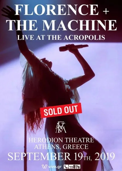 Florence & The Machine - 19 Σεπτεμβρίου στο Ηρώδειο: SOLD OUT! Τα εισιτήρια εξαντλήθηκαν!